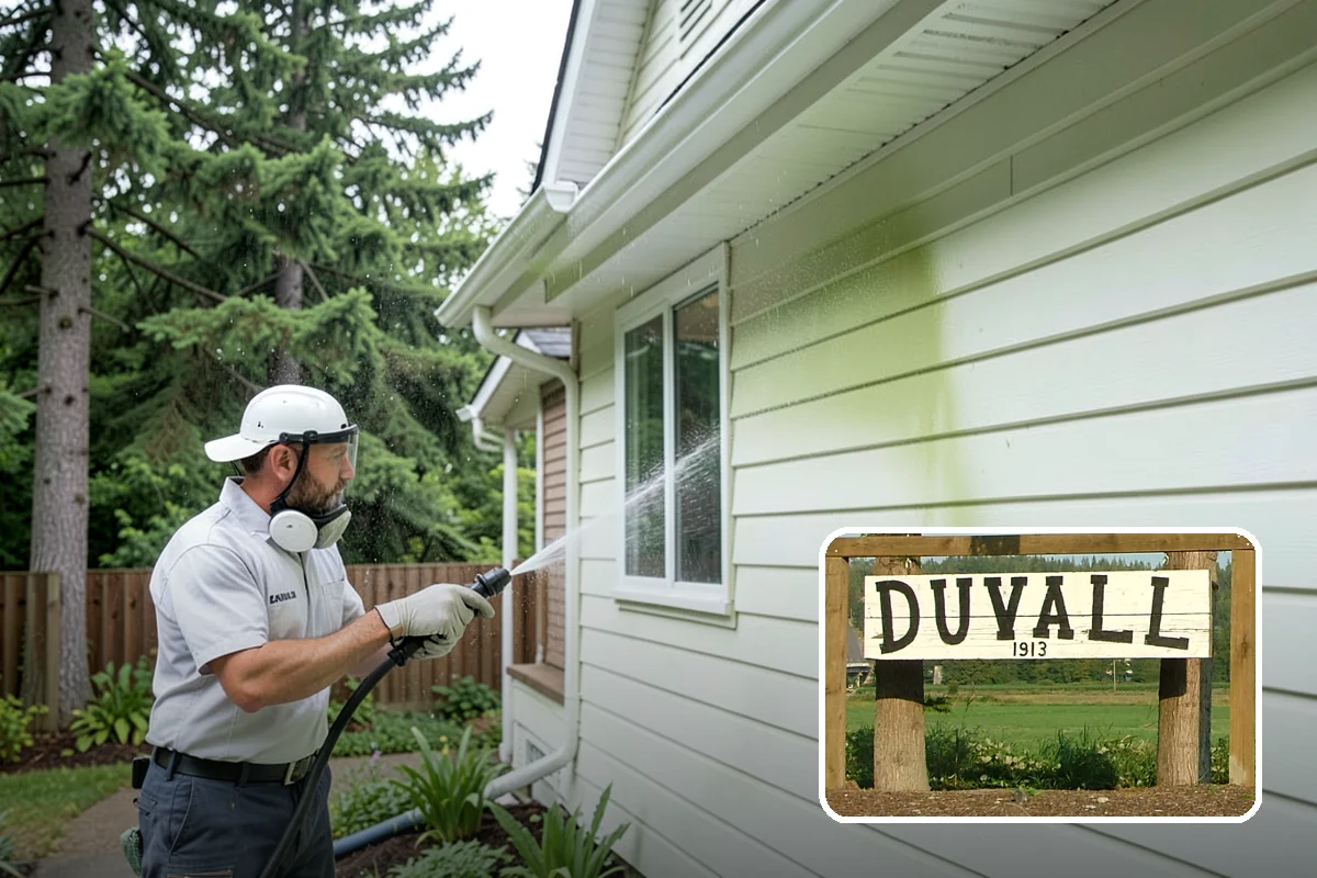 Stone Patio Cleaning in Duvall, King County, WA - Lifts black algae without etching the stone