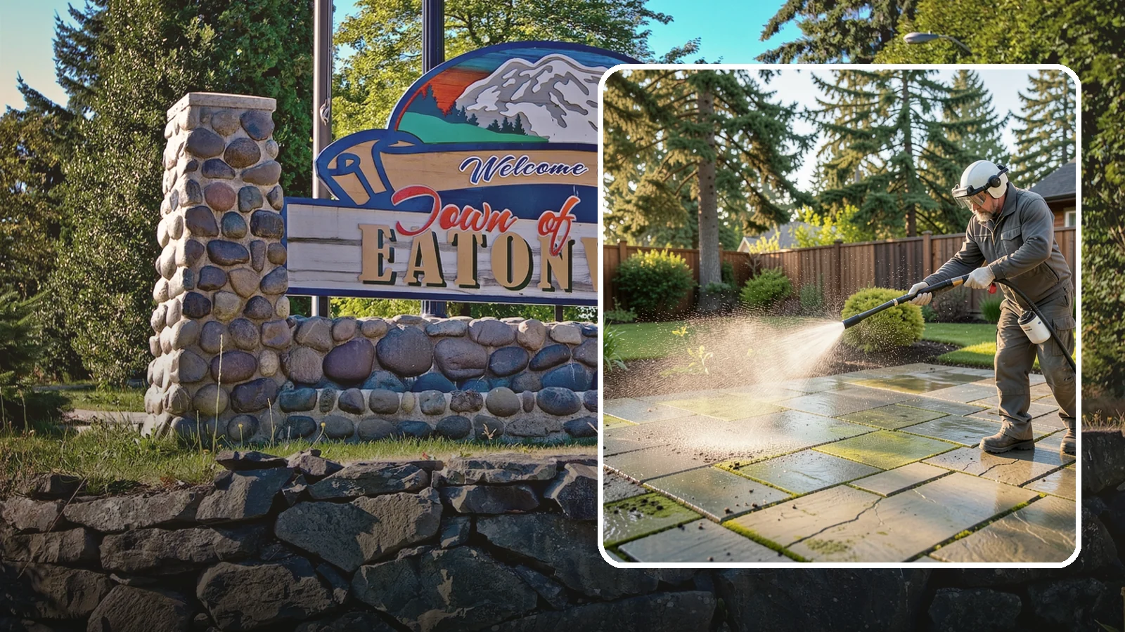 Stone Patio Cleaning in Eatonville, Pierce County, WA - Clean natural stone patios with surface-safe chemistry that removes algae without harming the stone.