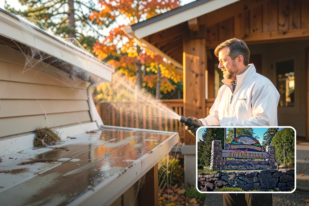 Stone Patio Cleaning in Eatonville, Pierce County, WA - Lifts black algae without etching the stone