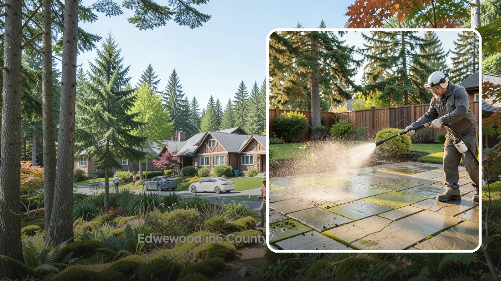 Stone Patio Cleaning in Edgewood, Pierce County, WA - Clean natural stone patios with surface-safe chemistry that removes algae without harming the stone.