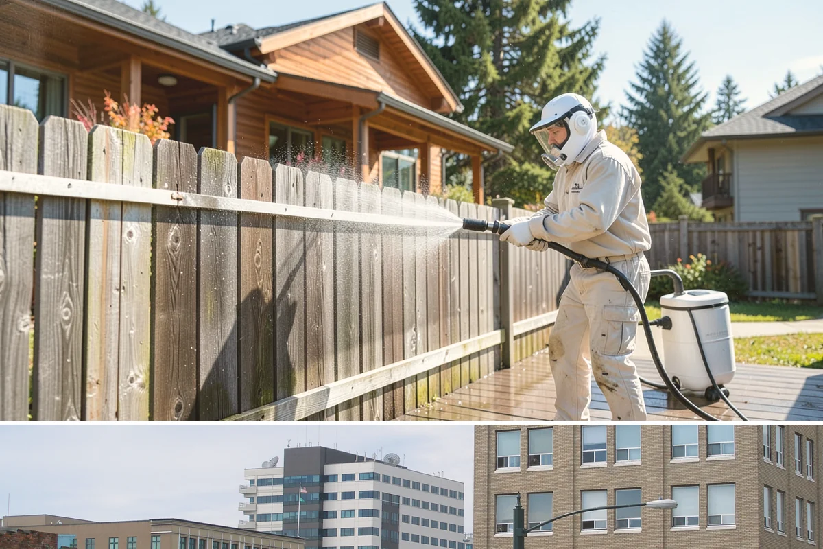 Stone Patio Cleaning in Everett, Snohomish County, WA - Stone patios clean best in warm, dry summer weeks that let porous stone dry evenly.