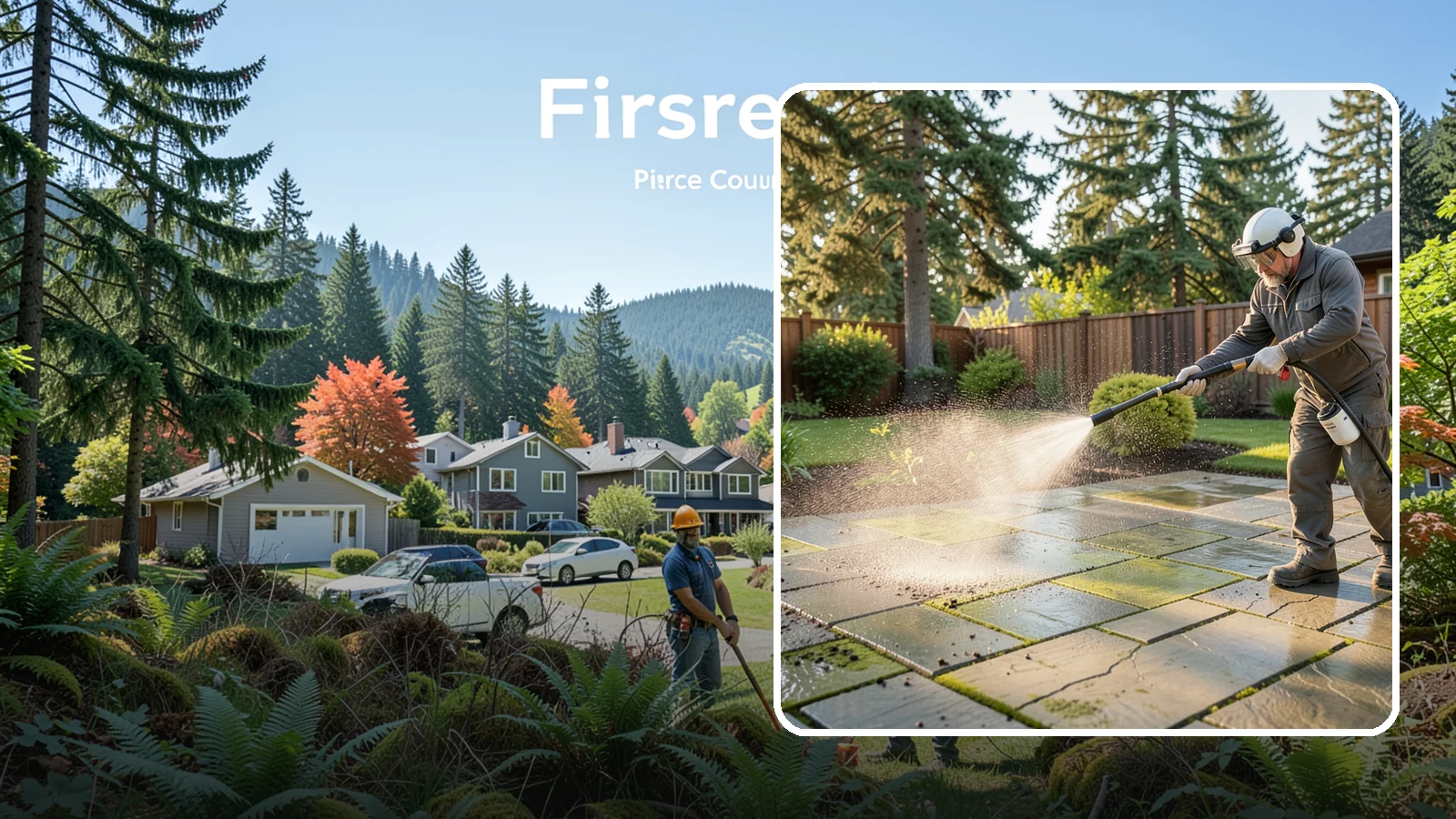 Stone Patio Cleaning in Fircrest, Pierce County, WA - Clean natural stone patios with surface-safe chemistry that removes algae without harming the stone.