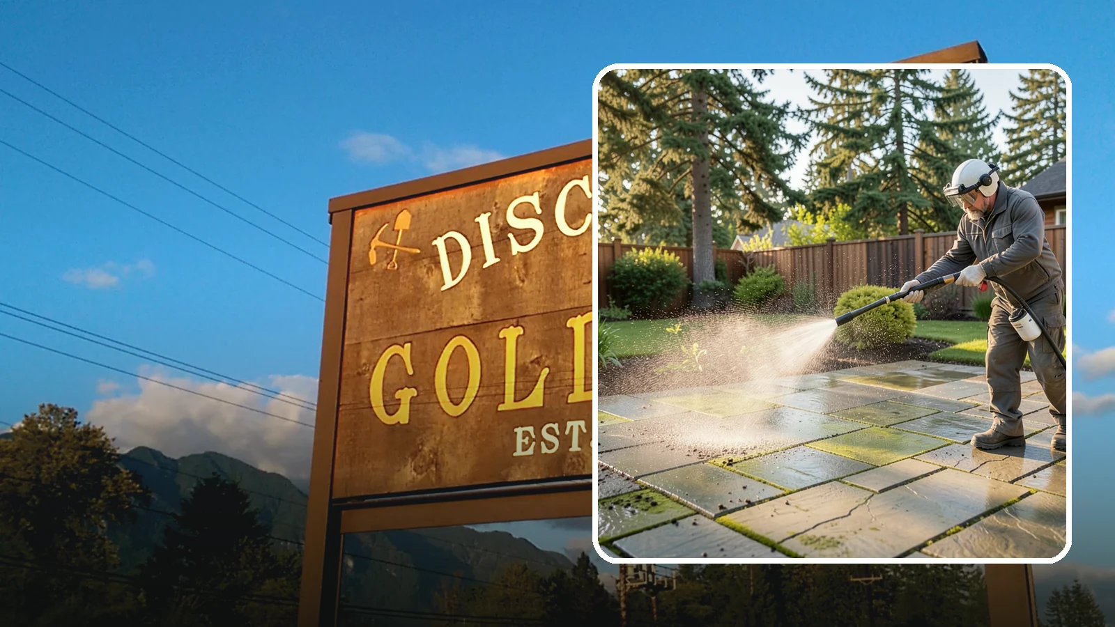 Stone Patio Cleaning in Gold Bar, Snohomish County, WA - Clean natural stone patios with surface-safe chemistry that removes algae without harming the stone.