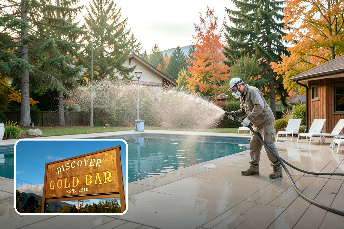 Stone Patio Cleaning in Gold Bar, Snohomish County, WA - Lifts black algae without etching the stone