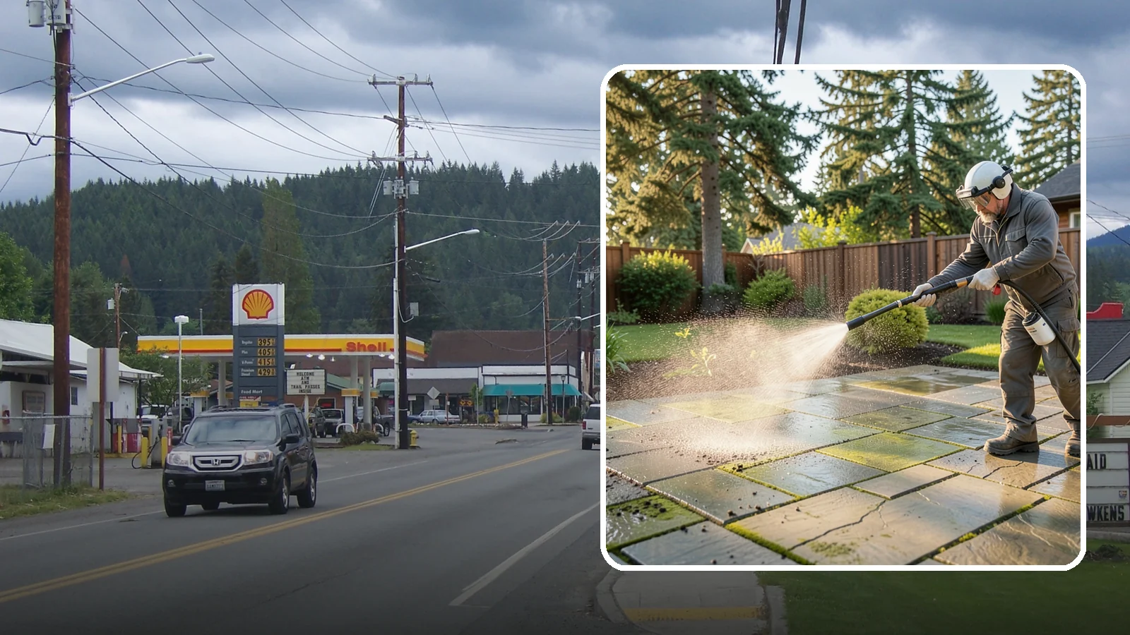 Stone Patio Cleaning in Granite Falls, Snohomish County, WA - Clean natural stone patios with surface-safe chemistry that removes algae without harming the stone.