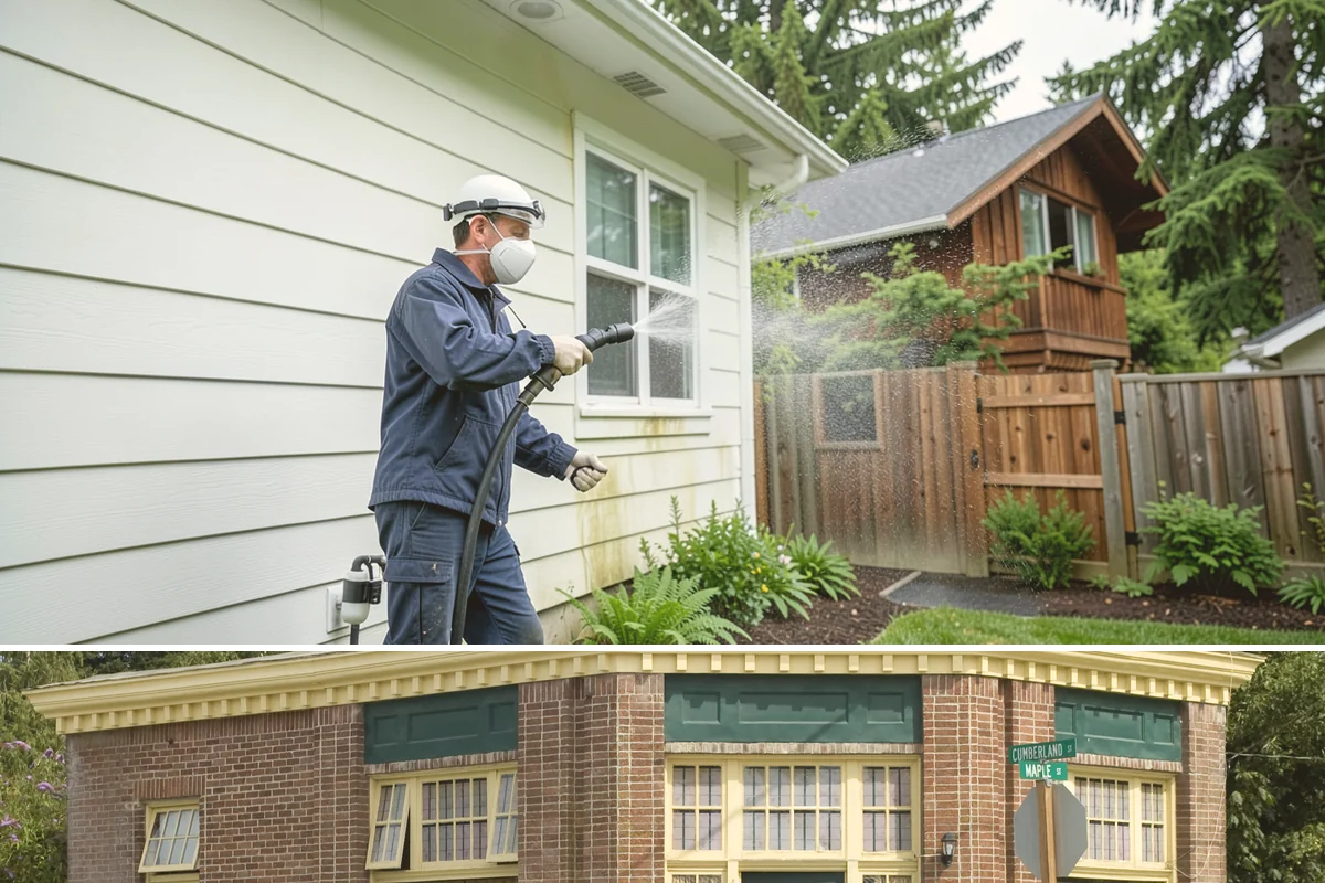 Stone Patio Cleaning in Hamilton, Skagit County, WA - Stone patios clean best in warm, dry summer weeks that let porous stone dry evenly.