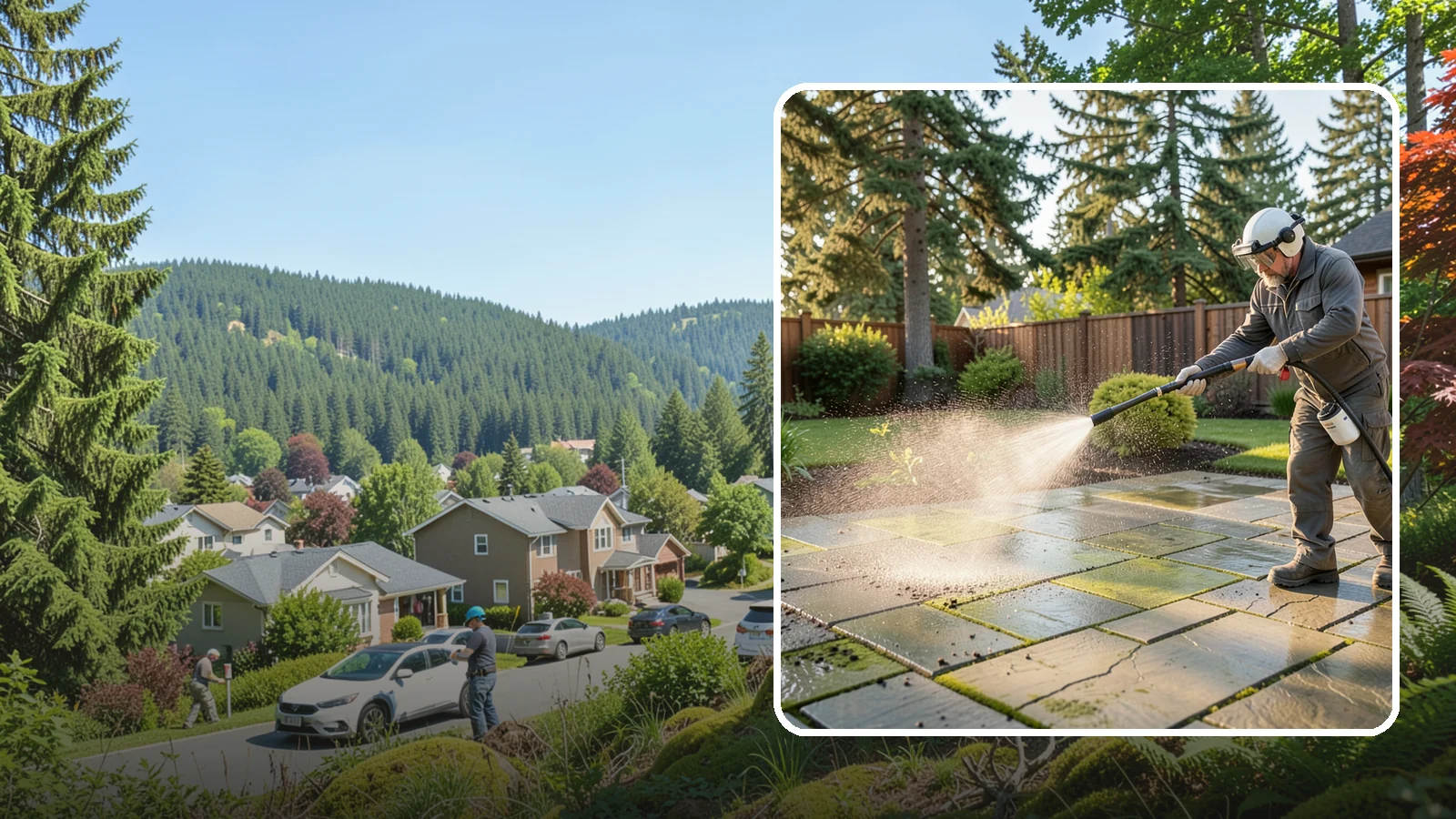 Stone Patio Cleaning in Index, Snohomish County, WA - Clean natural stone patios with surface-safe chemistry that removes algae without harming the stone.