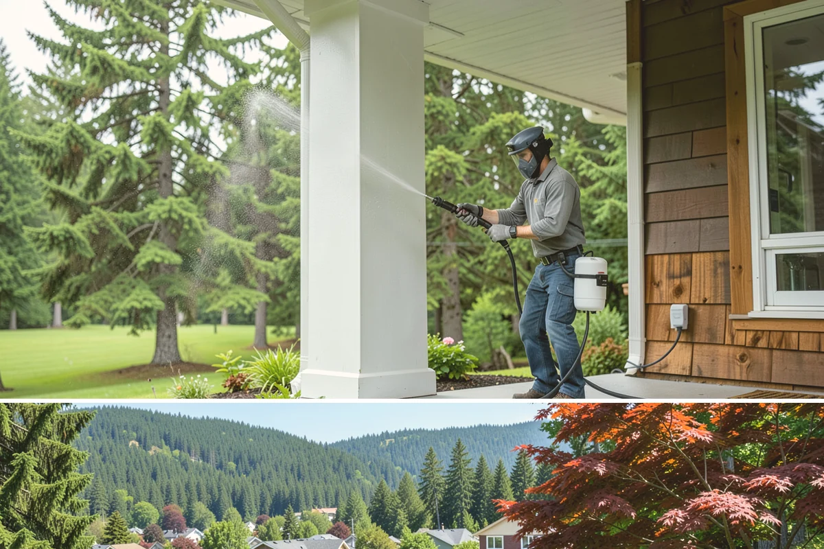 Stone Patio Cleaning in Index, Snohomish County, WA - Stone patios clean best in warm, dry summer weeks that let porous stone dry evenly.