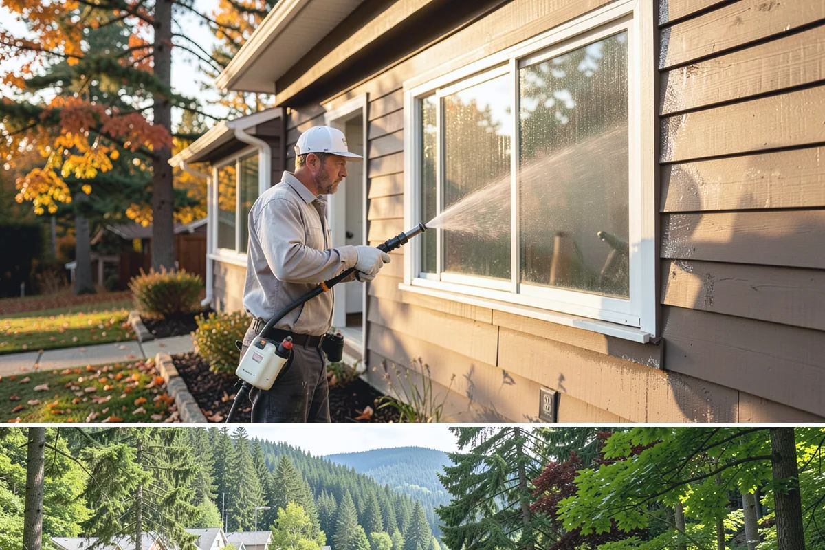 Stone Patio Cleaning in Lake Forest Park, King County, WA - Stone patios clean best in warm, dry summer weeks that let porous stone dry evenly.