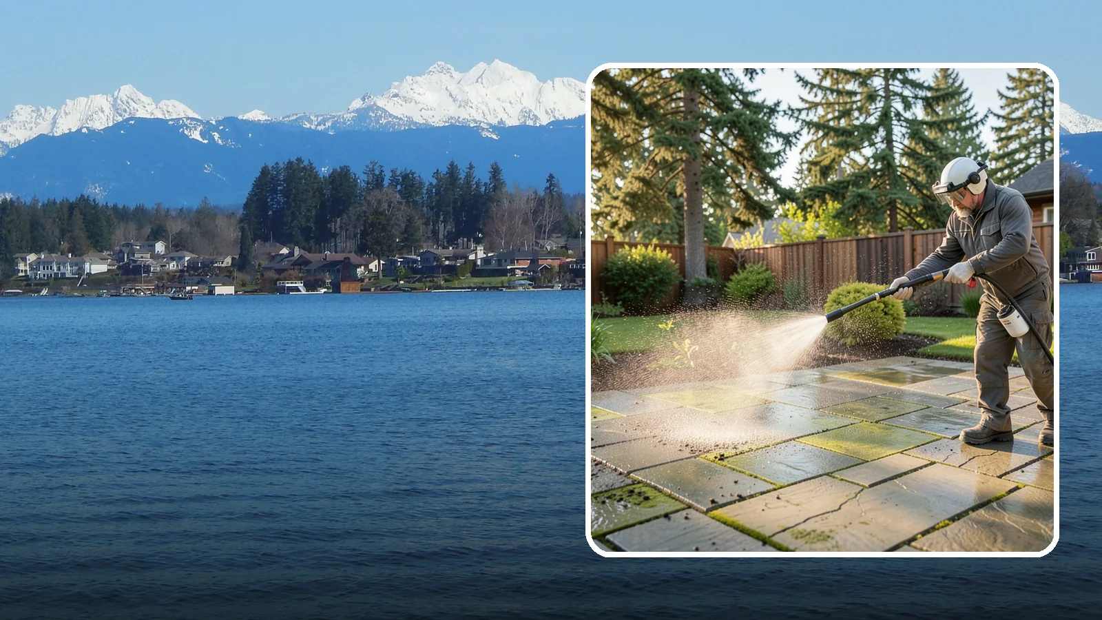 Stone Patio Cleaning in Lake Stevens, Snohomish County, WA - Clean natural stone patios with surface-safe chemistry that removes algae without harming the stone.