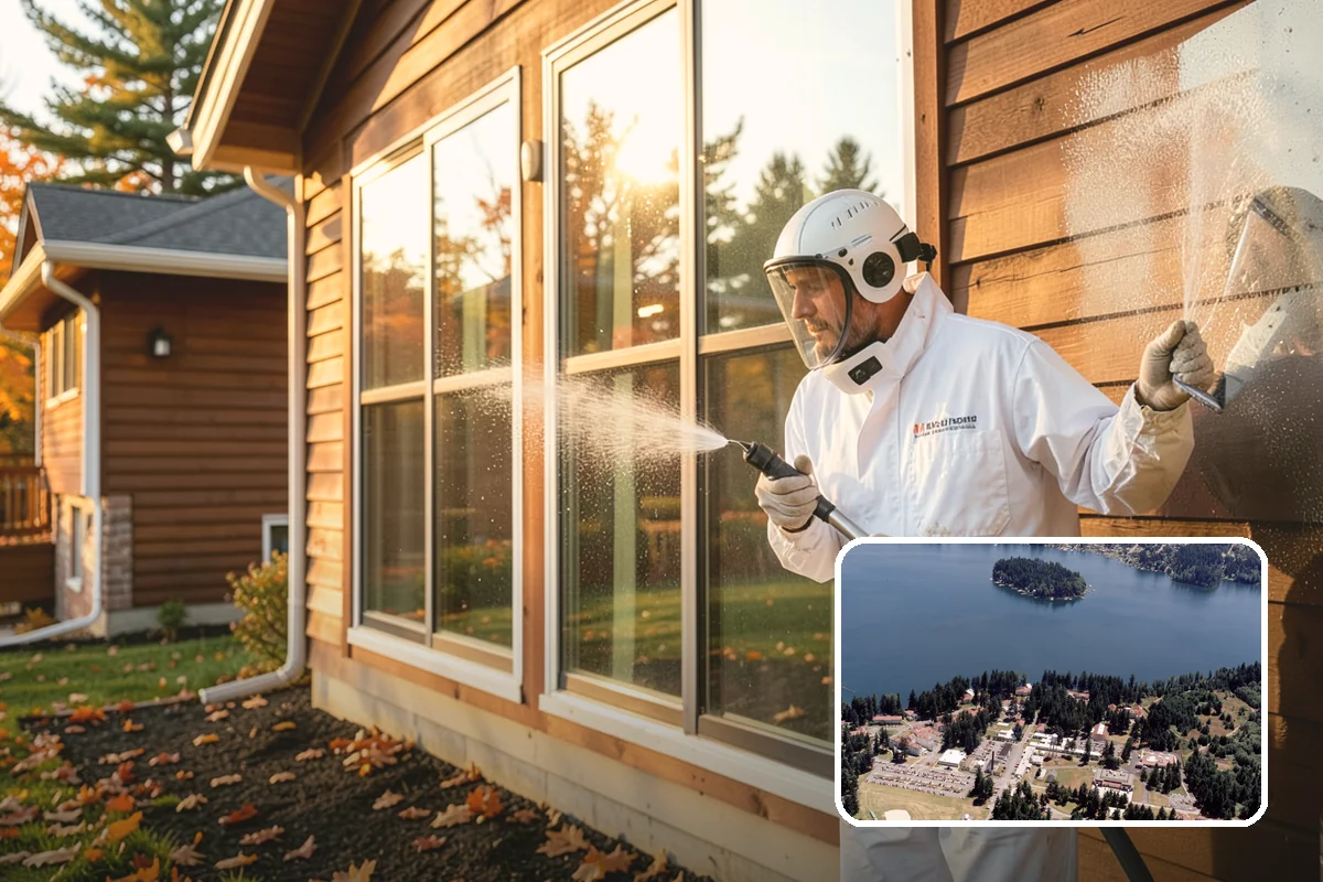Stone Patio Cleaning in Lakewood, Pierce County, WA - Lifts black algae without etching the stone