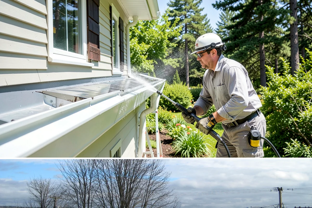 Stone Patio Cleaning in Langley, Island County, WA - Stone patios clean best in warm, dry summer weeks that let porous stone dry evenly.