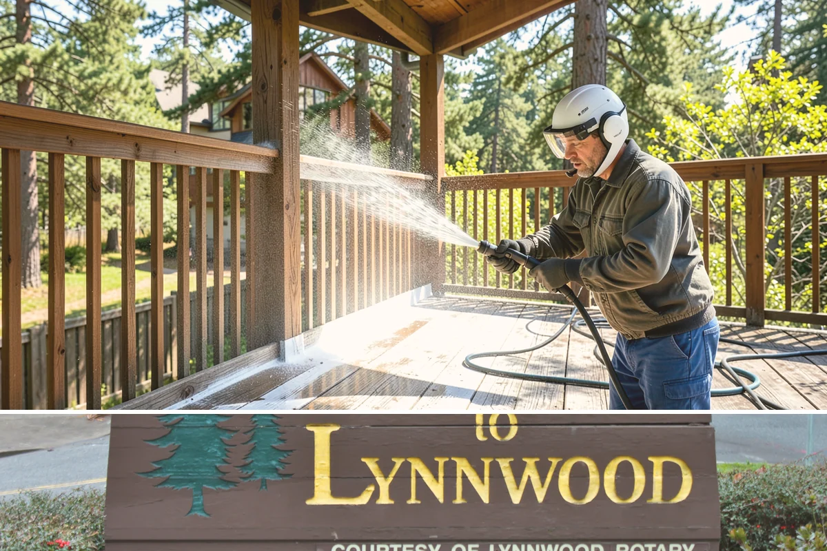Stone Patio Cleaning in Lynnwood, Snohomish County, WA - Stone patios clean best in warm, dry summer weeks that let porous stone dry evenly.