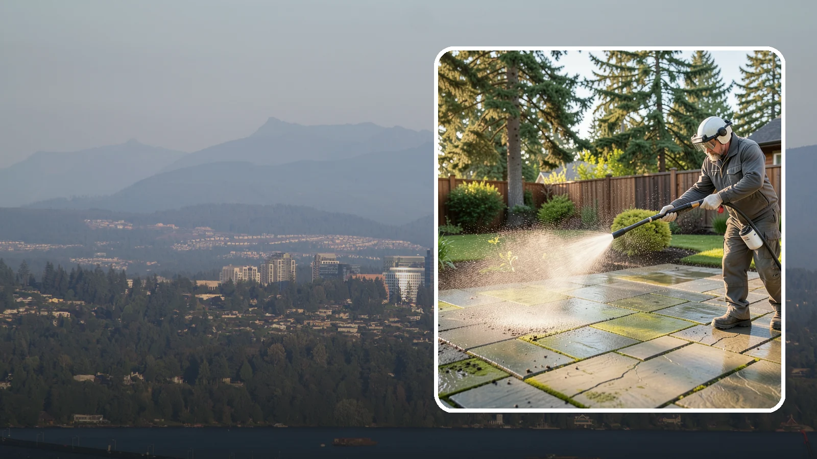 Stone Patio Cleaning in Medina, King County, WA - Clean natural stone patios with surface-safe chemistry that removes algae without harming the stone.