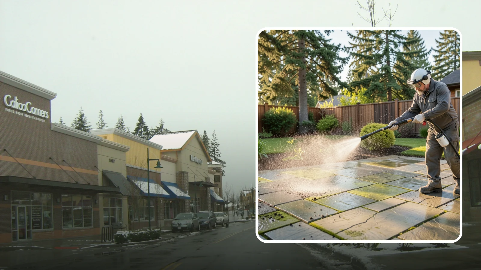 Stone Patio Cleaning in Mill Creek, Snohomish County, WA - Clean natural stone patios with surface-safe chemistry that removes algae without harming the stone.