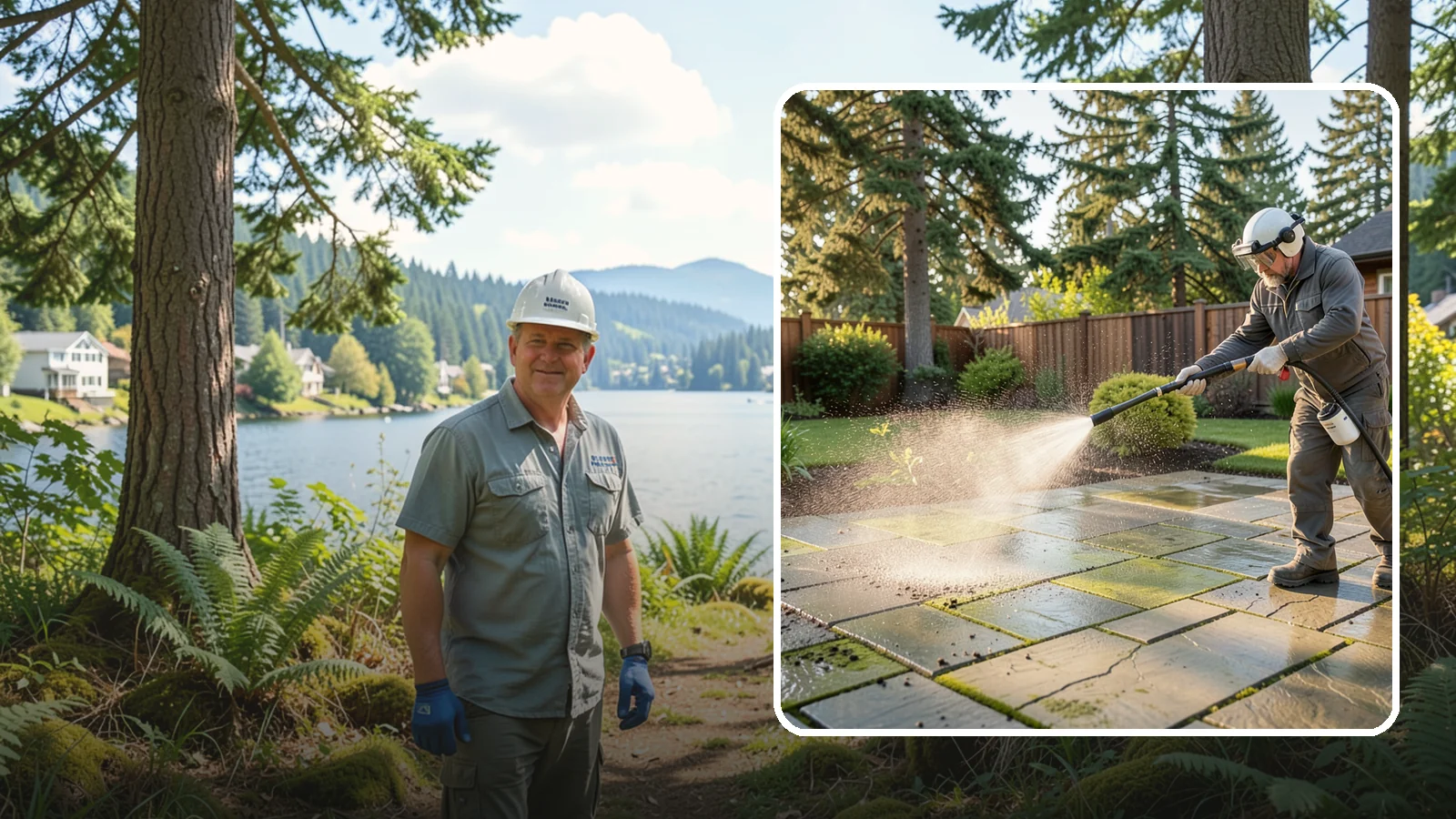 Stone Patio Cleaning in Milton, King County, WA - Clean natural stone patios with surface-safe chemistry that removes algae without harming the stone.