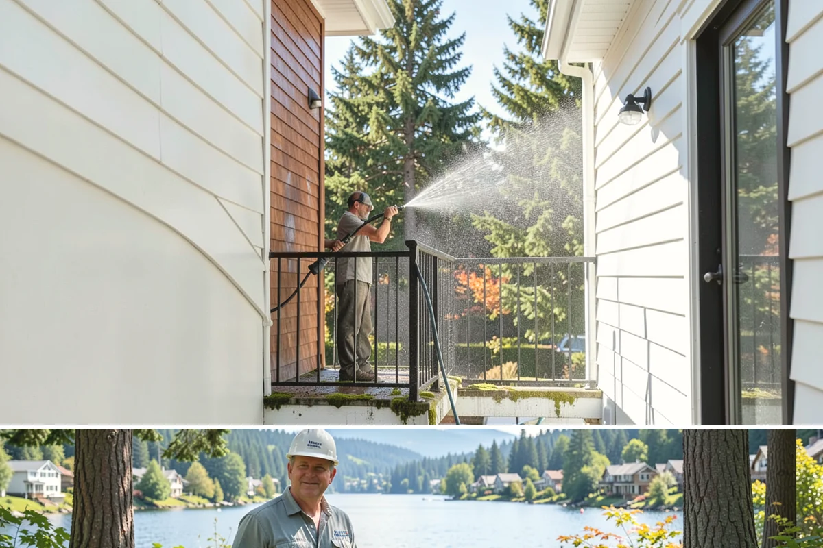 Stone Patio Cleaning in Milton, King County, WA - Stone patios clean best in warm, dry summer weeks that let porous stone dry evenly.