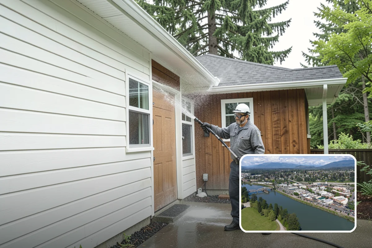 Stone Patio Cleaning in Mount Vernon, Skagit County, WA - Lifts black algae without etching the stone
