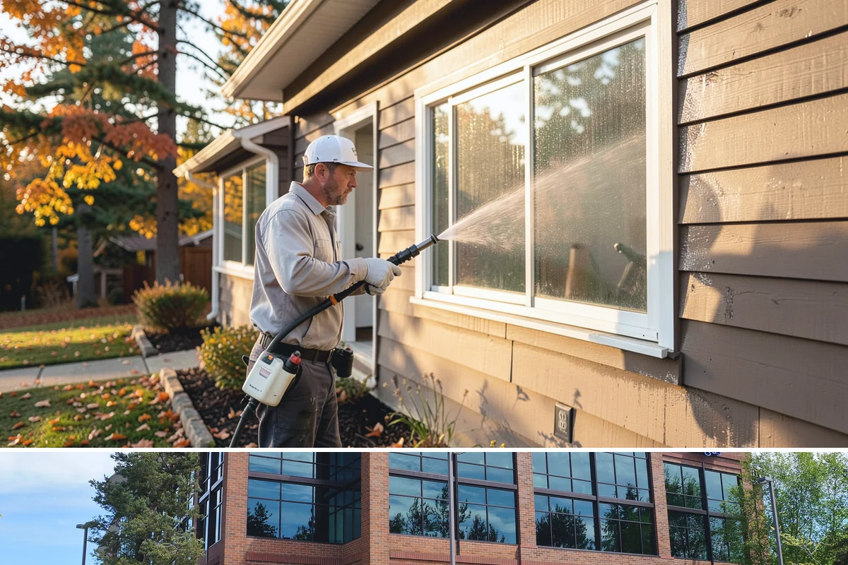 Stone Patio Cleaning in Mountlake Terrace, Snohomish County, WA - Stone patios clean best in warm, dry summer weeks that let porous stone dry evenly.