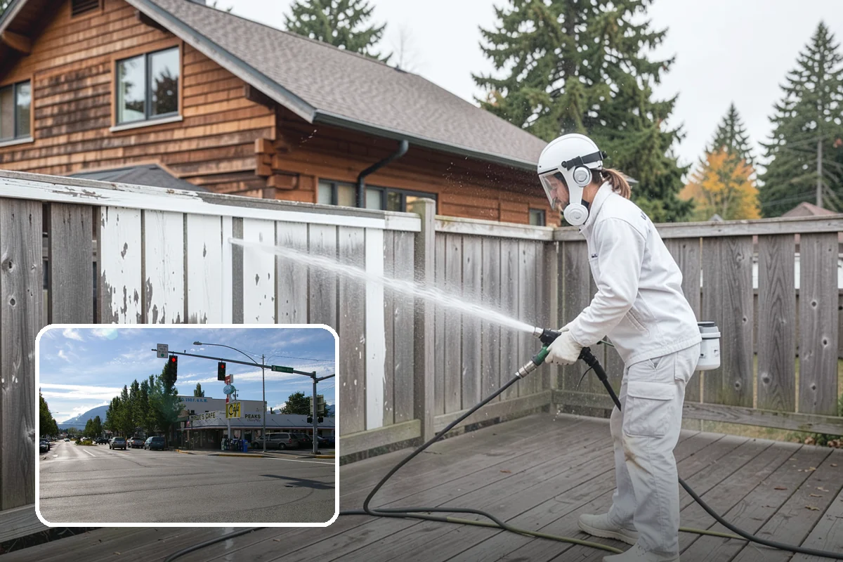 Stone Patio Cleaning in North Bend, King County, WA - Lifts black algae without etching the stone