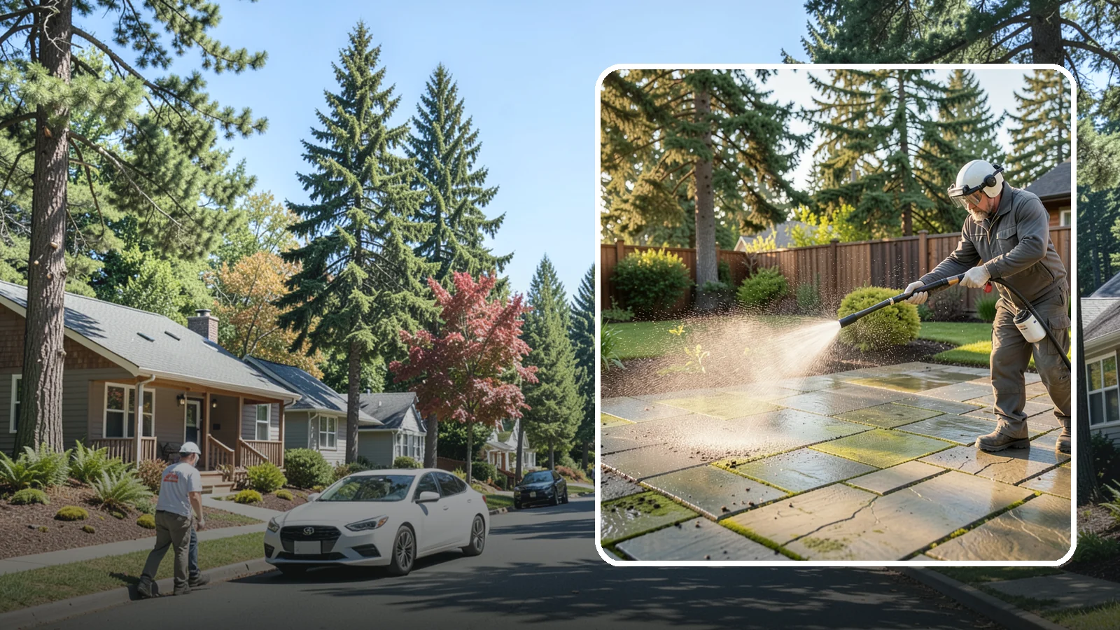 Stone Patio Cleaning in Orting, Pierce County, WA - Clean natural stone patios with surface-safe chemistry that removes algae without harming the stone.