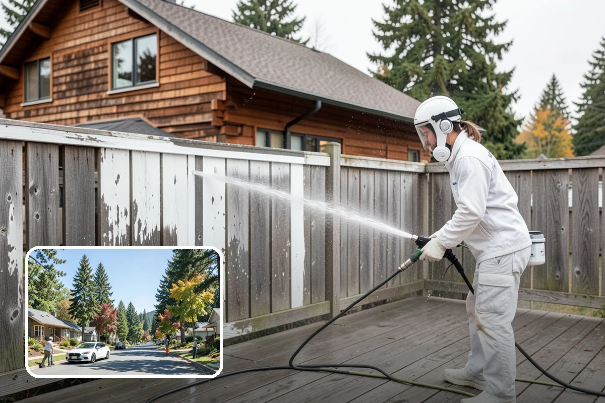 Stone Patio Cleaning in Orting, Pierce County, WA - Lifts black algae without etching the stone