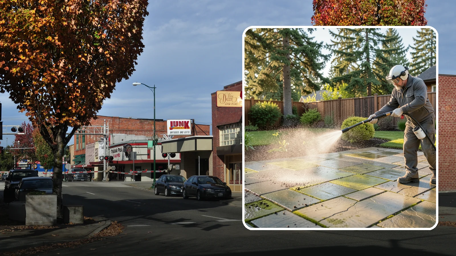 Stone Patio Cleaning in Puyallup, Pierce County, WA - Clean natural stone patios with surface-safe chemistry that removes algae without harming the stone.