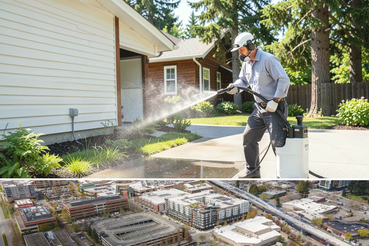 Stone Patio Cleaning in Redmond, King County, WA - Stone patios clean best in warm, dry summer weeks that let porous stone dry evenly.