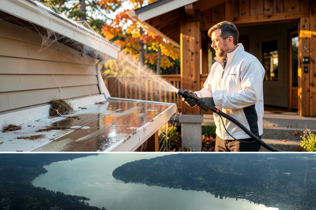 Stone Patio Cleaning in Sammamish, King County, WA - Stone patios clean best in warm, dry summer weeks that let porous stone dry evenly.