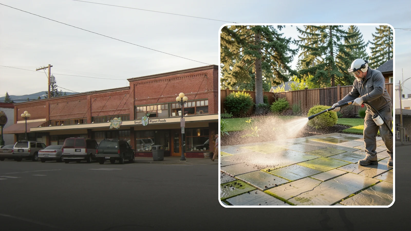 Stone Patio Cleaning in Sedro-Woolley, Skagit County, WA - Clean natural stone patios with surface-safe chemistry that removes algae without harming the stone.