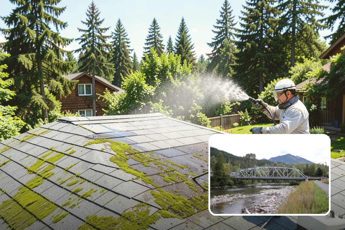 Stone Patio Cleaning in Skykomish, King County, WA - Lifts black algae without etching the stone