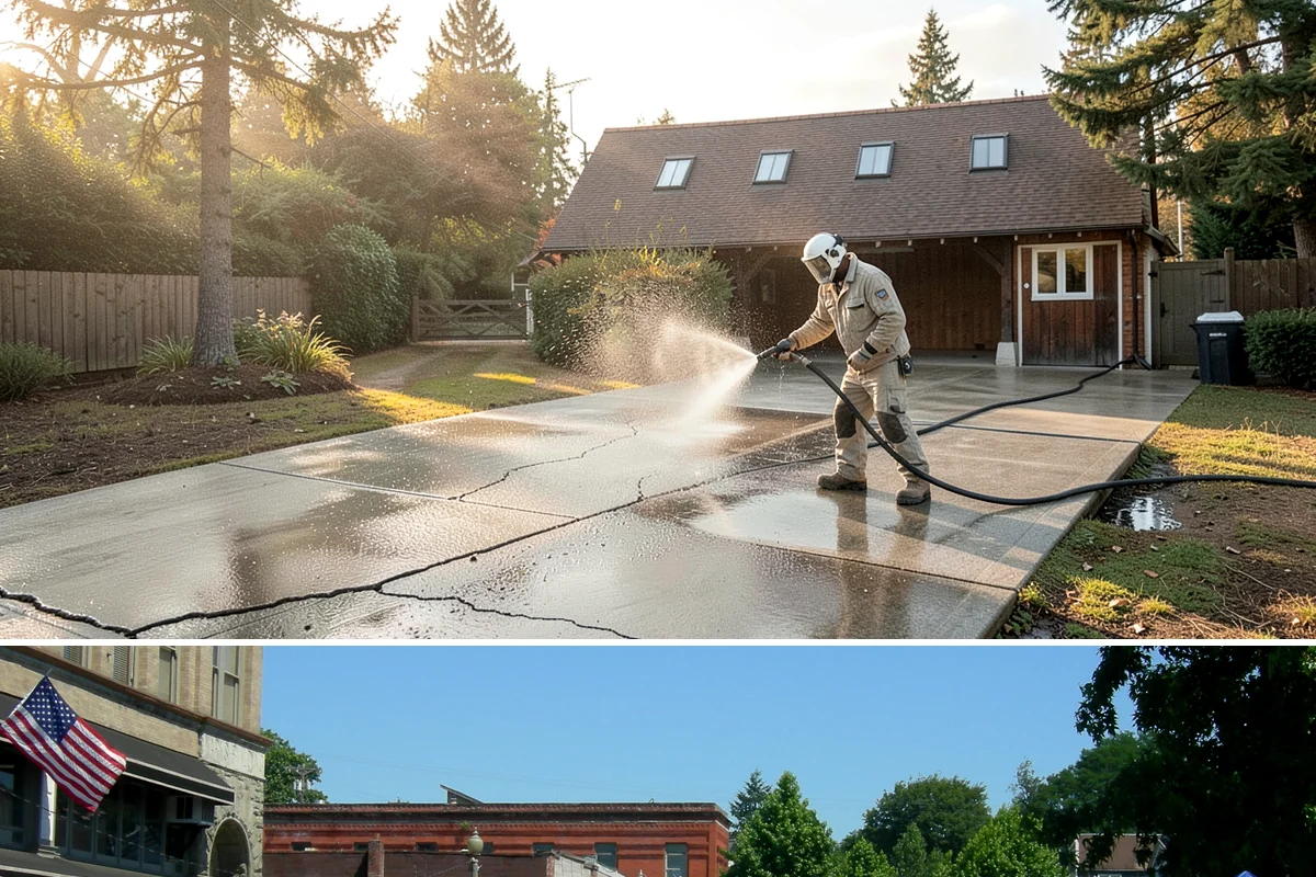 Stone Patio Cleaning in Snohomish, Snohomish County, WA - Stone patios clean best in warm, dry summer weeks that let porous stone dry evenly.