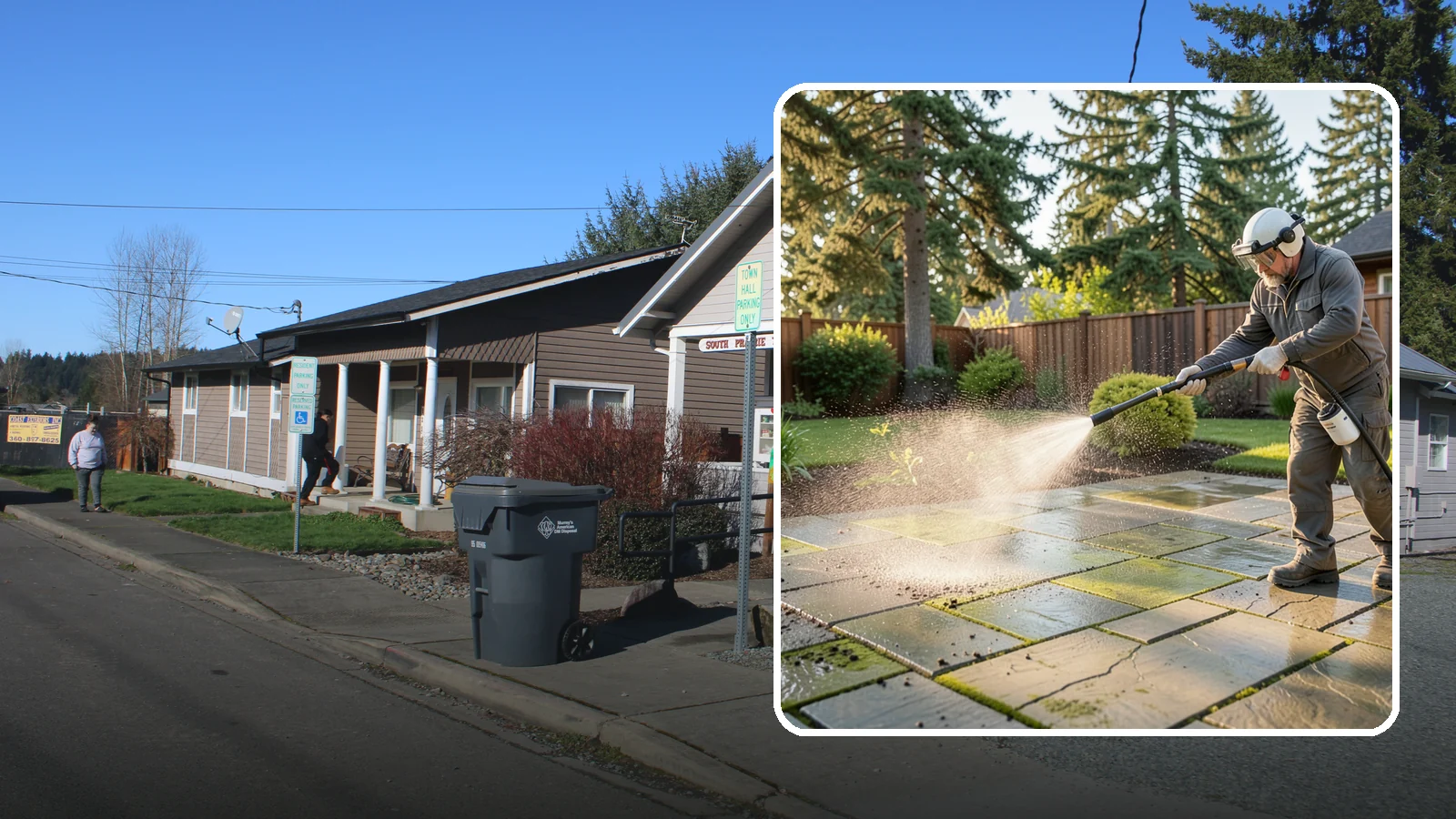 Stone Patio Cleaning in South Prairie, Pierce County, WA - Clean natural stone patios with surface-safe chemistry that removes algae without harming the stone.