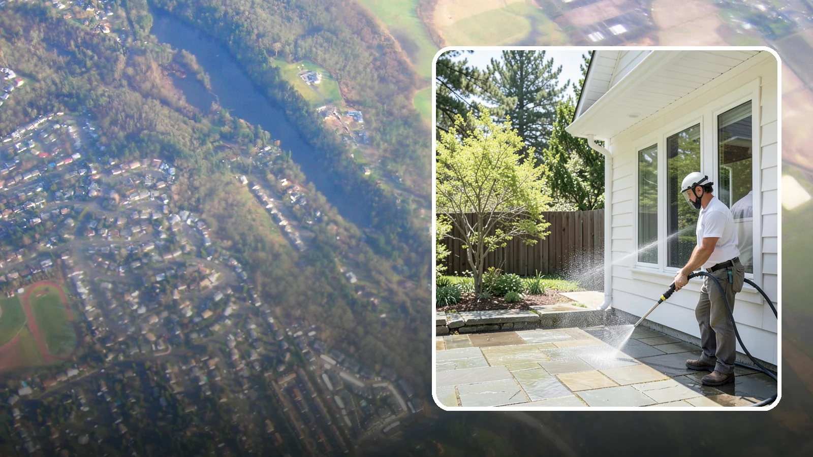 Stone Surface Cleaning in Algona, King County, WA - Cleaning of natural and manufactured stone surfaces that clears moss, algae, and staining while protecting the stone.
