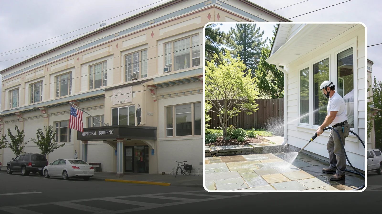 Stone Surface Cleaning in Anacortes, Skagit County, WA - Cleaning of natural and manufactured stone surfaces that clears moss, algae, and staining while protecting the stone.