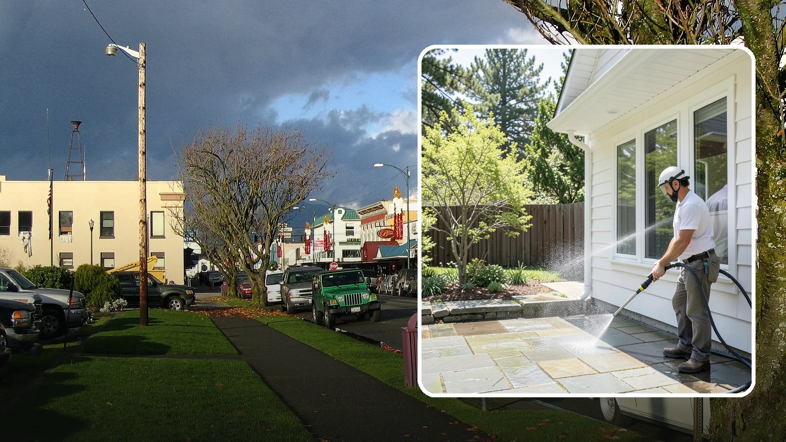 Stone Surface Cleaning in Arlington, Snohomish County, WA - Cleaning of natural and manufactured stone surfaces that clears moss, algae, and staining while protecting the stone.