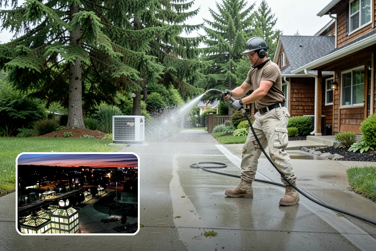 Stone Surface Cleaning in Auburn, King County, WA - Clears moss, algae, and organic staining from stone