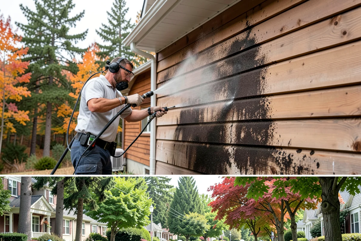 Stone Surface Cleaning in Beaux Arts Village, King County, WA - Clean stone surfaces in spring or summer to remove the moss and algae that thrive through the damp, shaded winter.