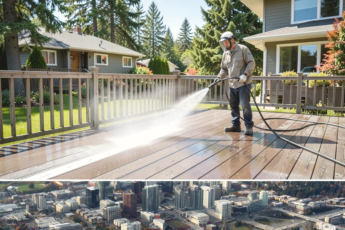Stone Surface Cleaning in Bellevue, King County, WA - Clean stone surfaces in spring or summer to remove the moss and algae that thrive through the damp, shaded winter.