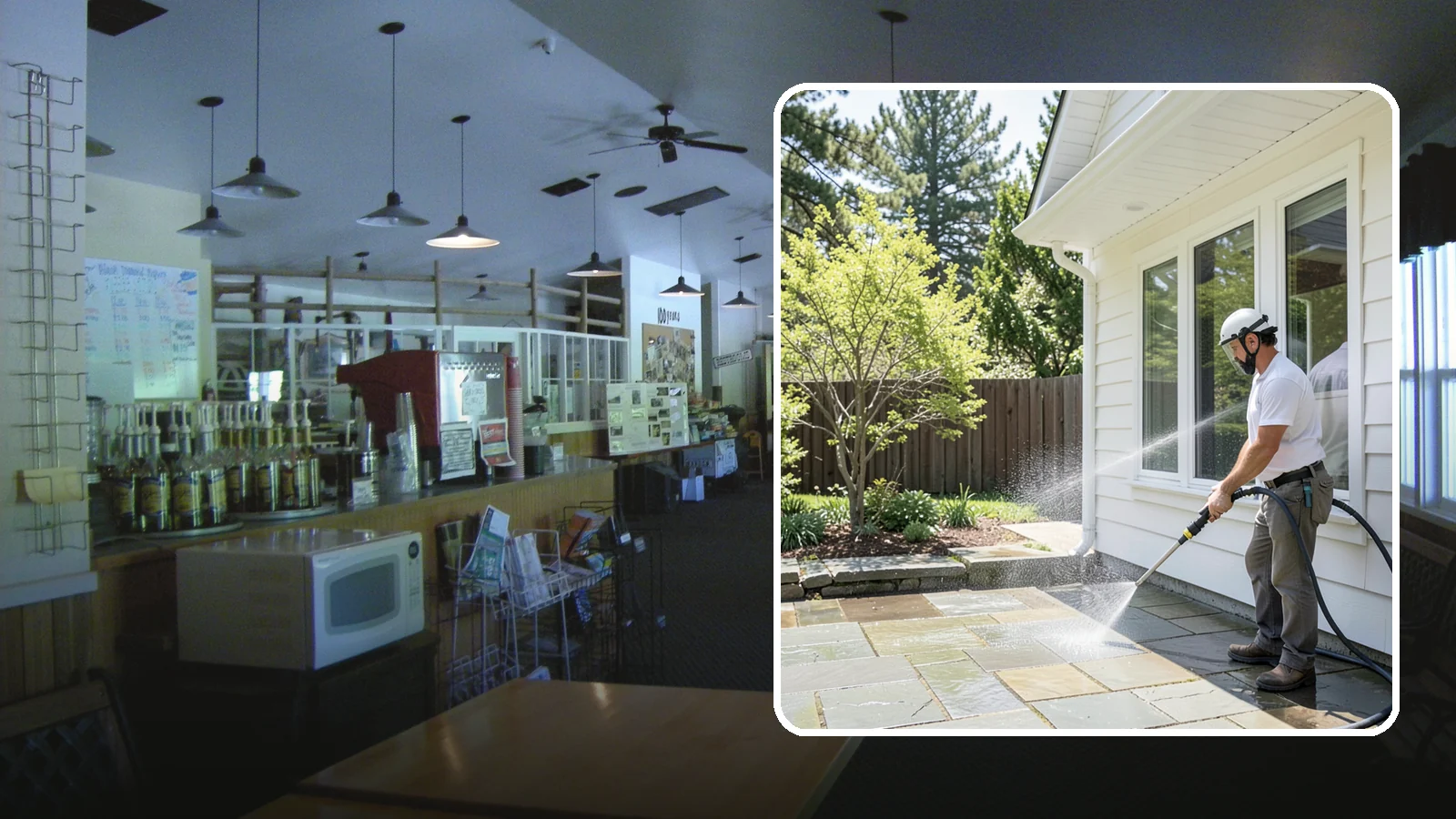 Stone Surface Cleaning in Black Diamond, King County, WA - Cleaning of natural and manufactured stone surfaces that clears moss, algae, and staining while protecting the stone.