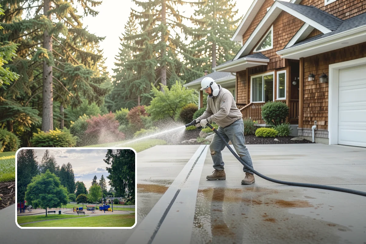 Stone Surface Cleaning in Bonney Lake, Pierce County, WA - Clears moss, algae, and organic staining from stone