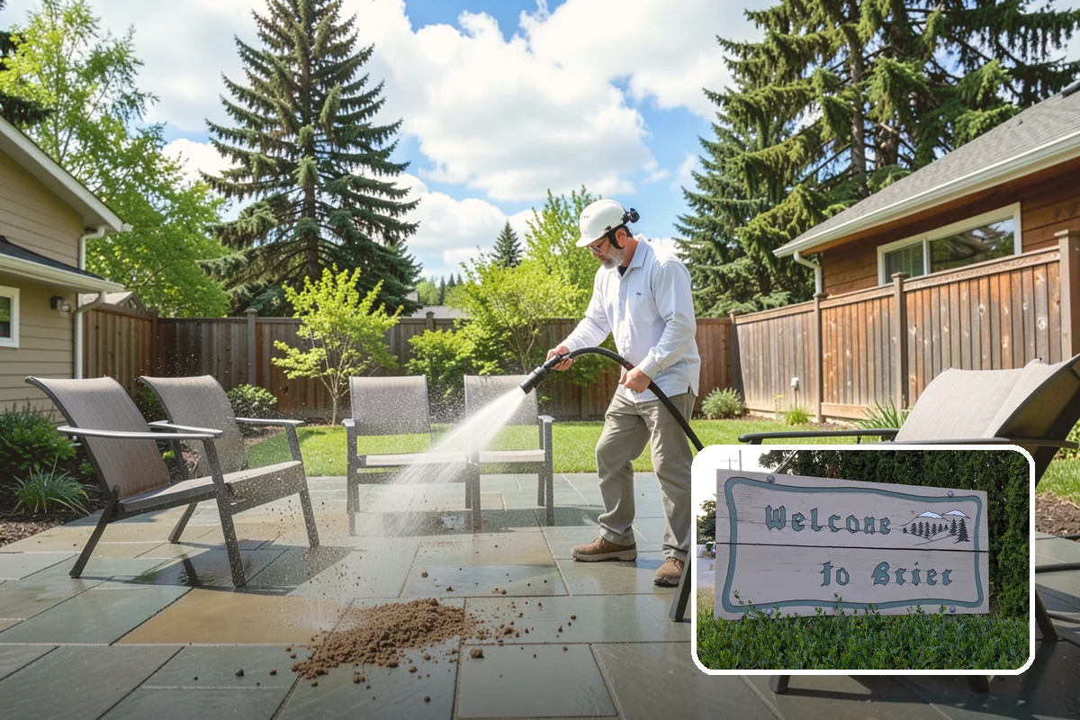 Stone Surface Cleaning in Brier, Snohomish County, WA - Clears moss, algae, and organic staining from stone