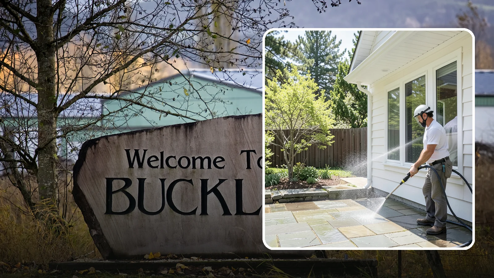 Stone Surface Cleaning in Buckley, Pierce County, WA - Cleaning of natural and manufactured stone surfaces that clears moss, algae, and staining while protecting the stone.