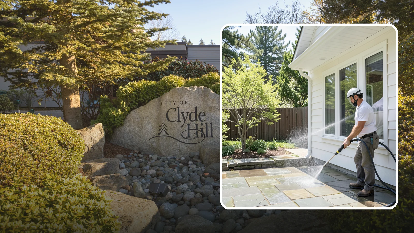 Stone Surface Cleaning in Clyde Hill, King County, WA - Cleaning of natural and manufactured stone surfaces that clears moss, algae, and staining while protecting the stone.
