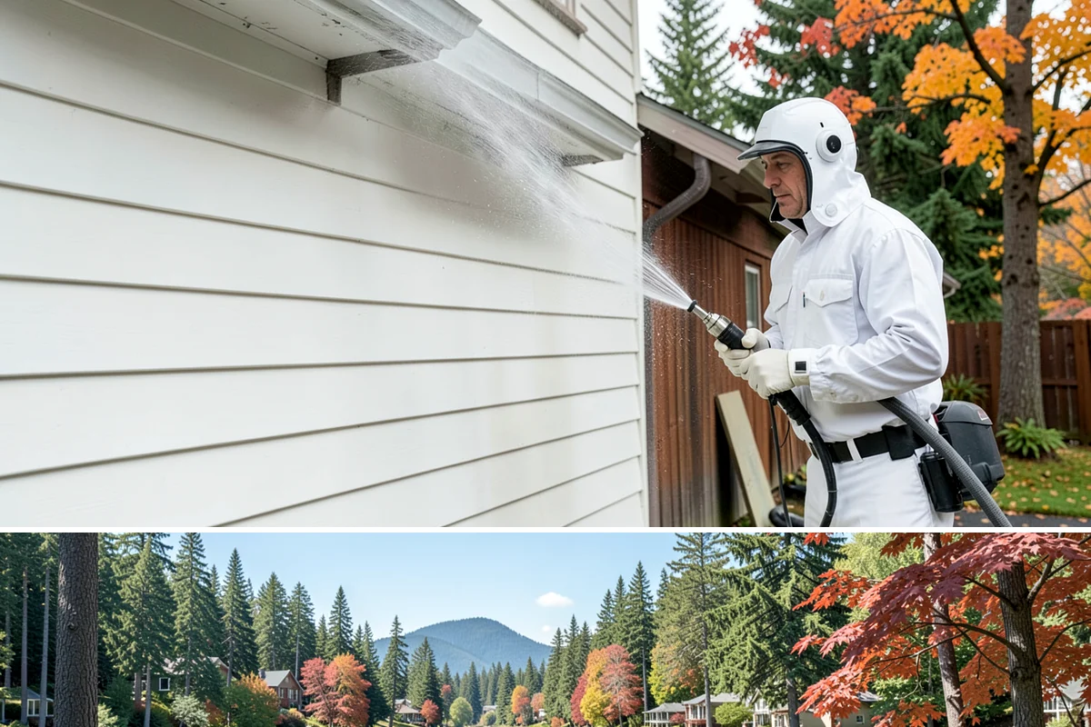 Stone Surface Cleaning in Covington, King County, WA - Clean stone surfaces in spring or summer to remove the moss and algae that thrive through the damp, shaded winter.