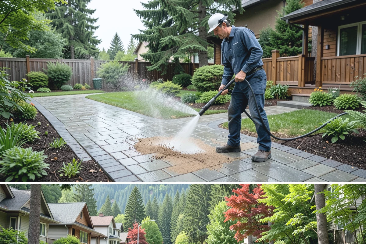 Stone Surface Cleaning in Darrington, Snohomish County, WA - Clean stone surfaces in spring or summer to remove the moss and algae that thrive through the damp, shaded winter.