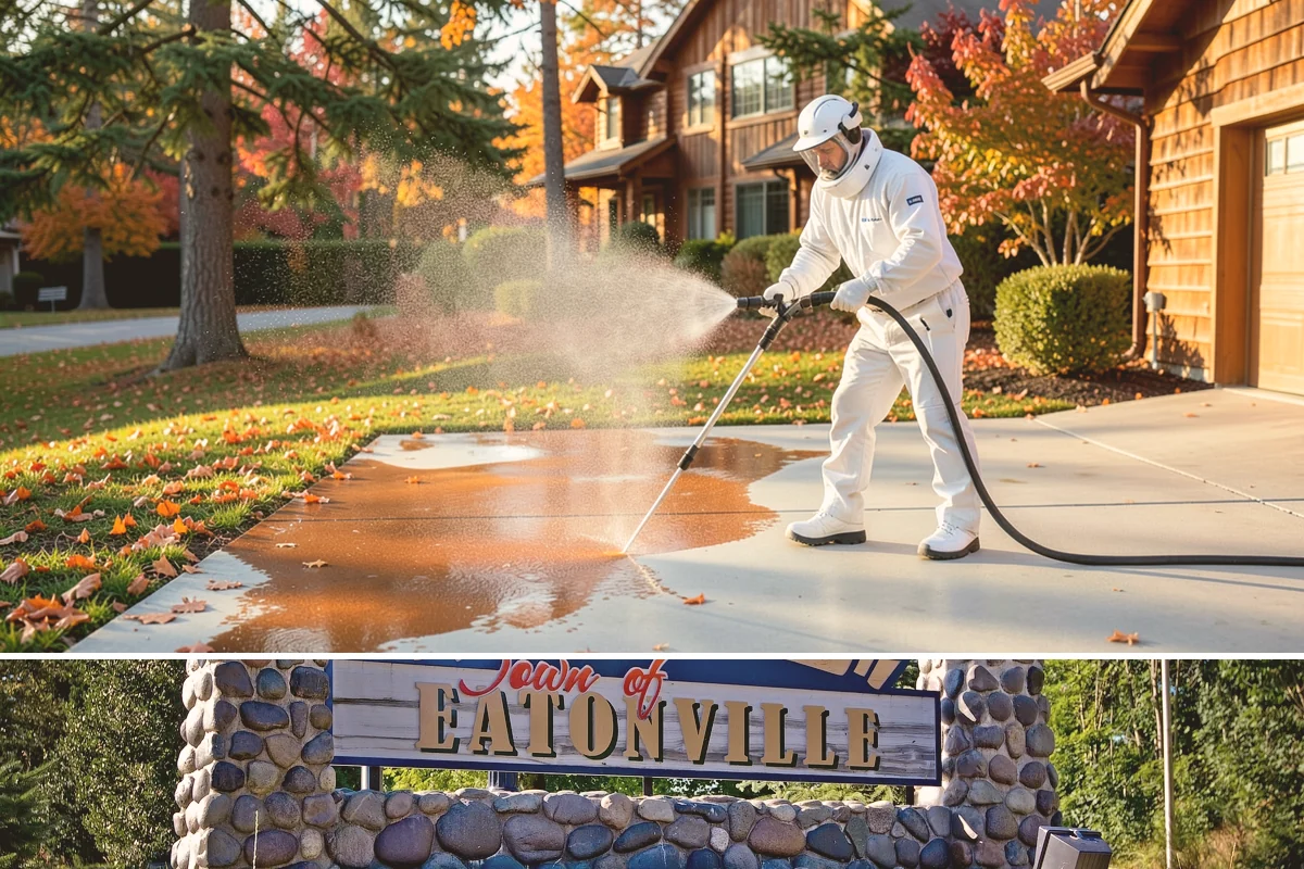 Stone Surface Cleaning in Eatonville, Pierce County, WA - Clean stone surfaces in spring or summer to remove the moss and algae that thrive through the damp, shaded winter.