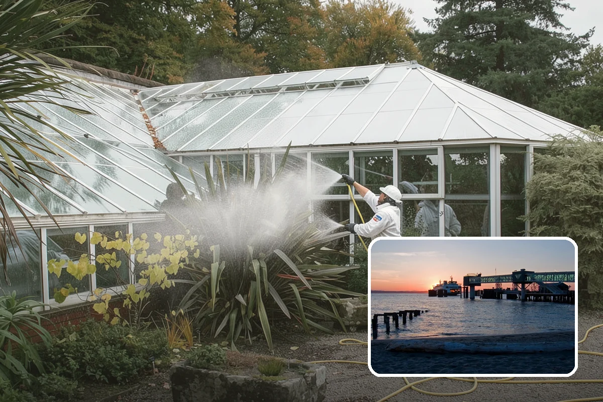 Stone Surface Cleaning in Edmonds, Snohomish County, WA - Clears moss, algae, and organic staining from stone
