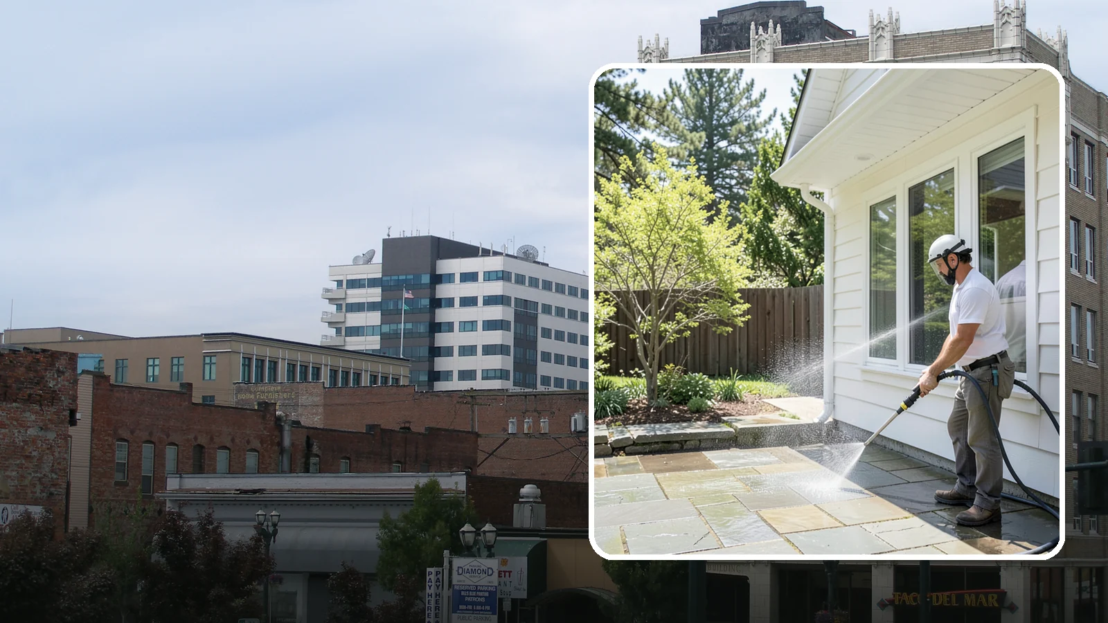 Stone Surface Cleaning in Everett, Snohomish County, WA - Cleaning of natural and manufactured stone surfaces that clears moss, algae, and staining while protecting the stone.