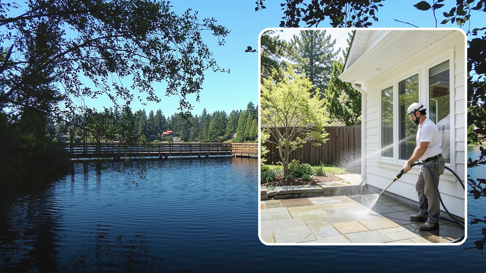 Stone Surface Cleaning in Federal Way, King County, WA - Cleaning of natural and manufactured stone surfaces that clears moss, algae, and staining while protecting the stone.